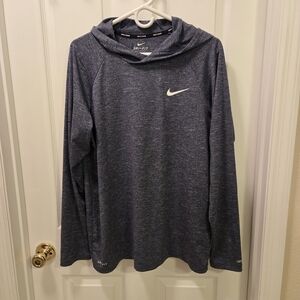 Nike Swim UPF40+ Dri-Fit Men's Large Navy Blue Hooded Long Sleeve